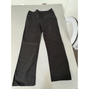 Gloria Vanderbilt Pants Womens 12P Petite Black Straight Leg Stretch Dressy Work